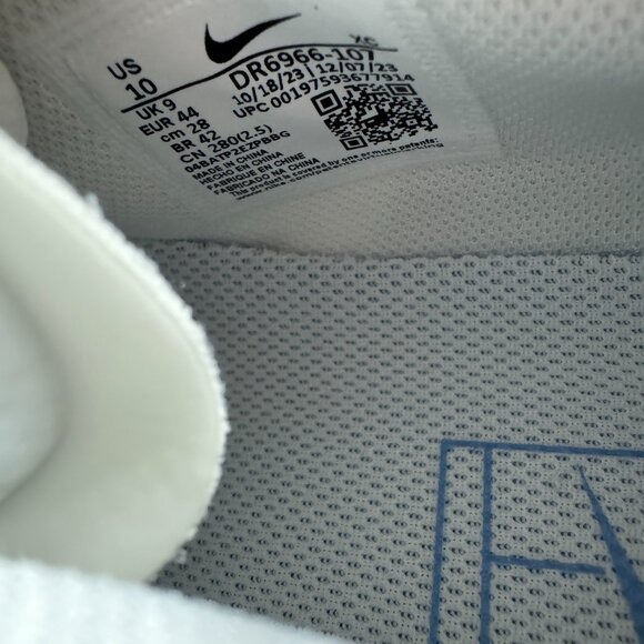 Nike Court Air Zoom Vapor 11 HC Tennis Shoes UNC White Blue Mens DR6966-107